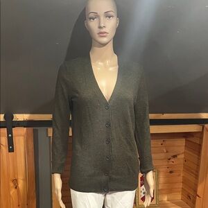 J. Crew Dark Green Women's Cardigan Wool & Cashmere